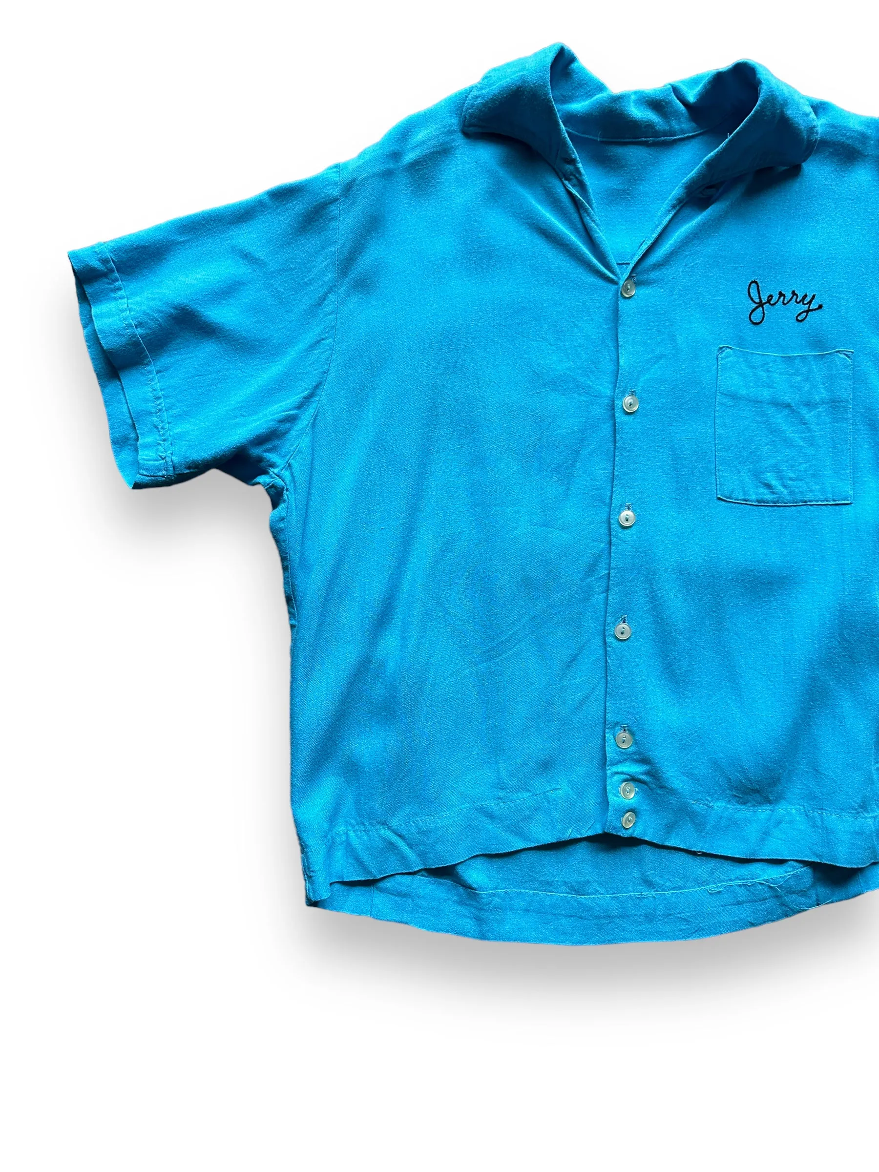 Vintage Krebs Cyclones Rayon Gabardine Bowling Shirt SZ L | Vintage Bowling Shirt Seattle | Barn Owl Vintage Seattle