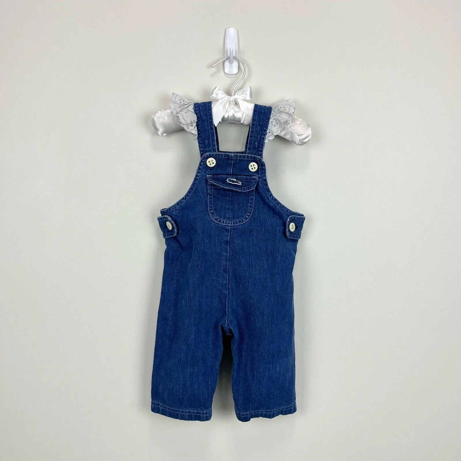 Vintage Lacoste Blue Jean Overalls