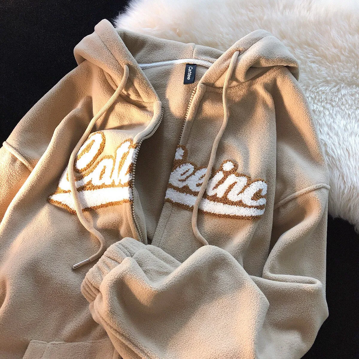 Vintage Letter Embroidery Sweatshirts