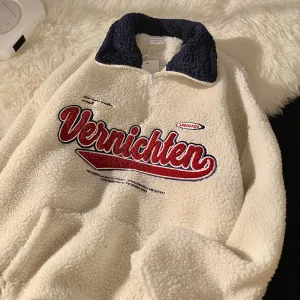 Vintage Letter Embroidery Sweatshirts