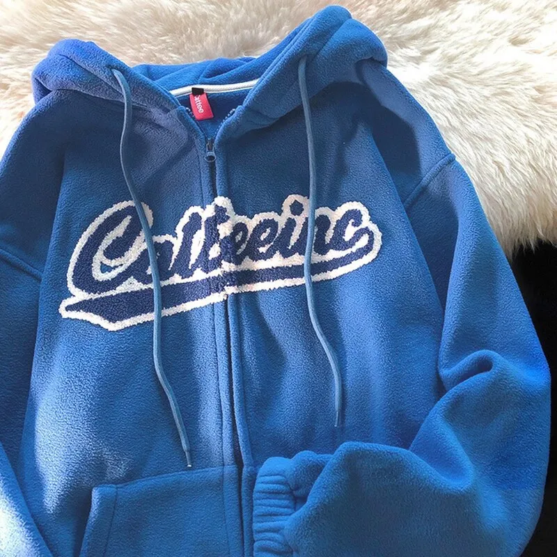 Vintage Letter Embroidery Sweatshirts
