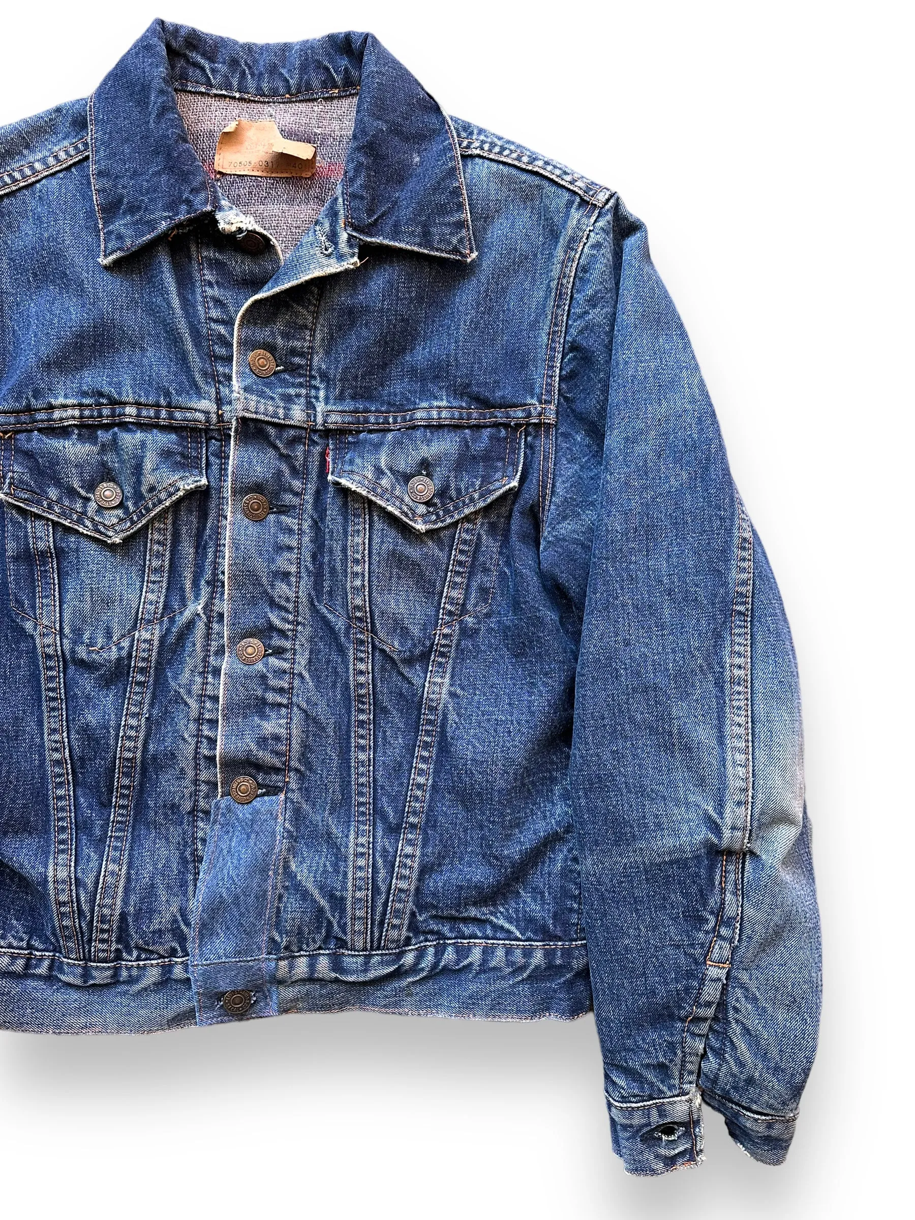 Vintage Levi's Big E Blanket Lined 70505 Denim Jacket SZ 40 | Vintage Denim Workwear Seattle | Seattle Vintage Denim