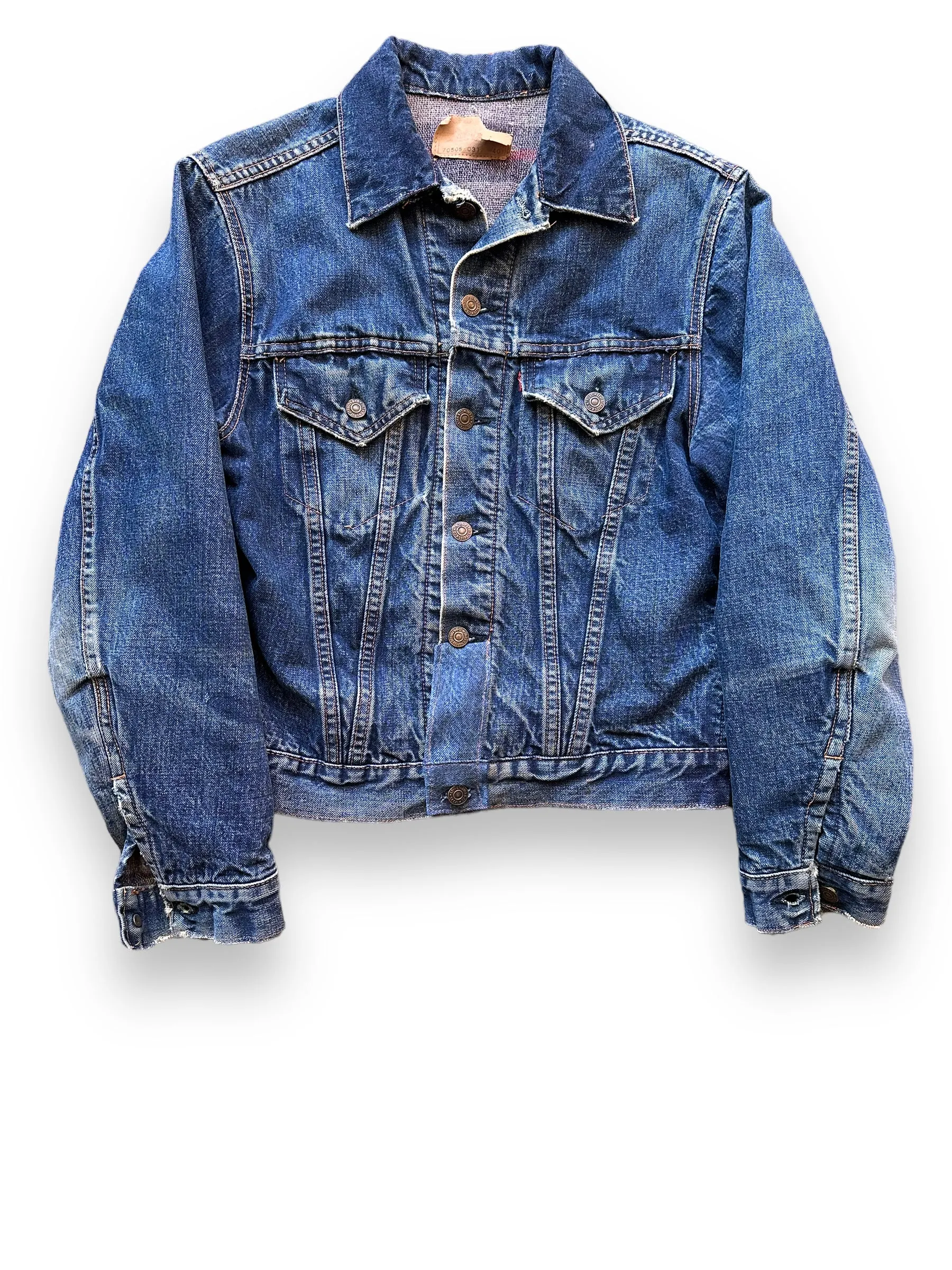 Vintage Levi's Big E Blanket Lined 70505 Denim Jacket SZ 40 | Vintage Denim Workwear Seattle | Seattle Vintage Denim
