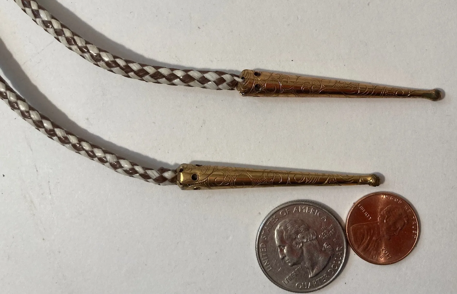 Vintage Metal Bolo Tie, Nice Brass with Horse Saddle Design, Nice Western Design, 1 1/2" x 1 1/4", Quality, Heavy Duty, Made in USA