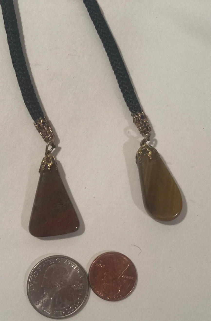 Vintage Metal Bolo Tie, Nice Brown and Orangish Stone Design, Nice Western Design, 1 3/4" x 1 1/4", Quality, Heavy Duty