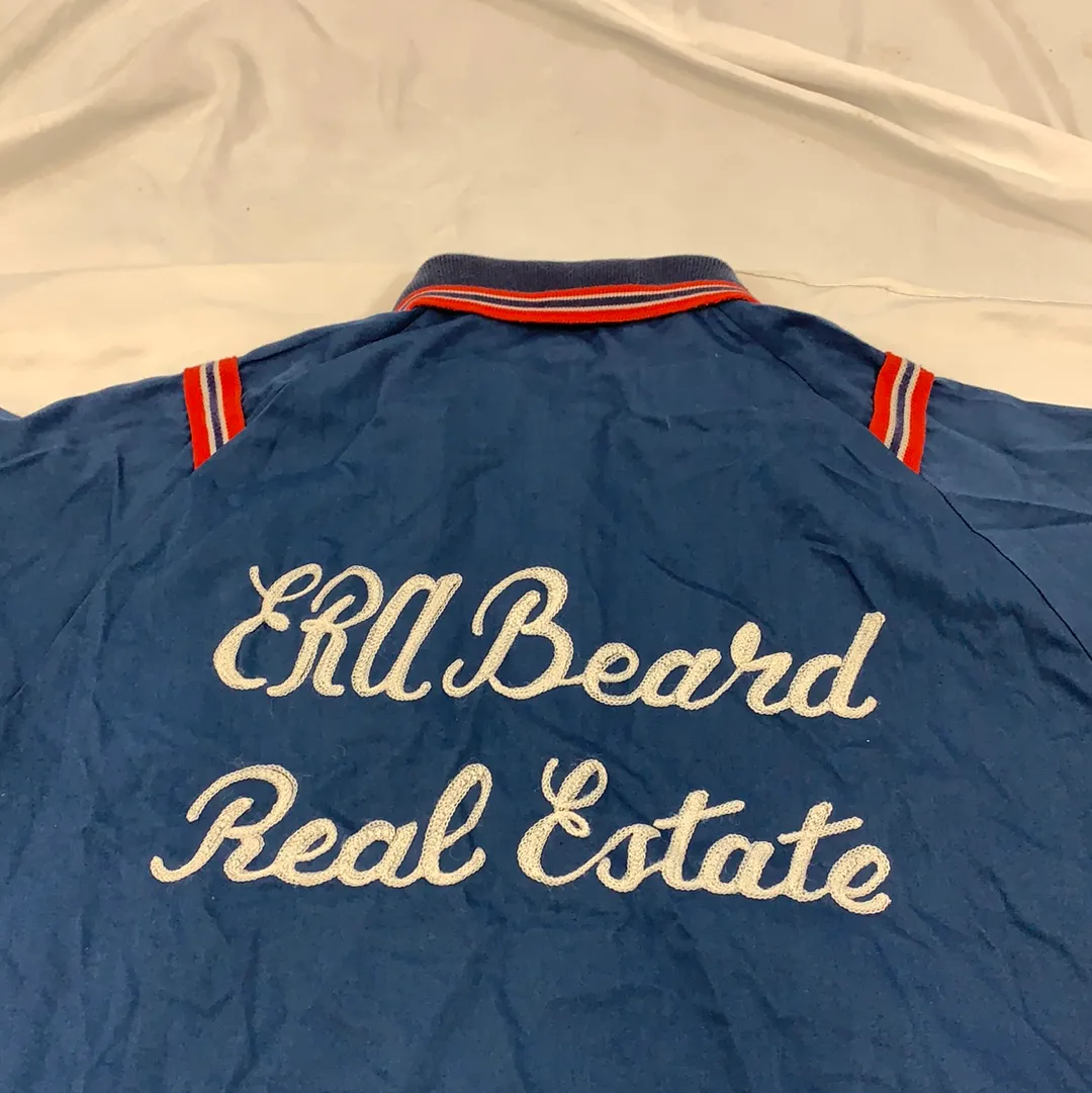Vintage Navy Blue Hilton bowling shirt