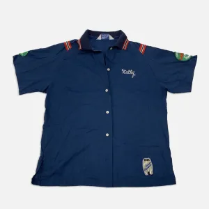 Vintage Navy Blue Hilton bowling shirt
