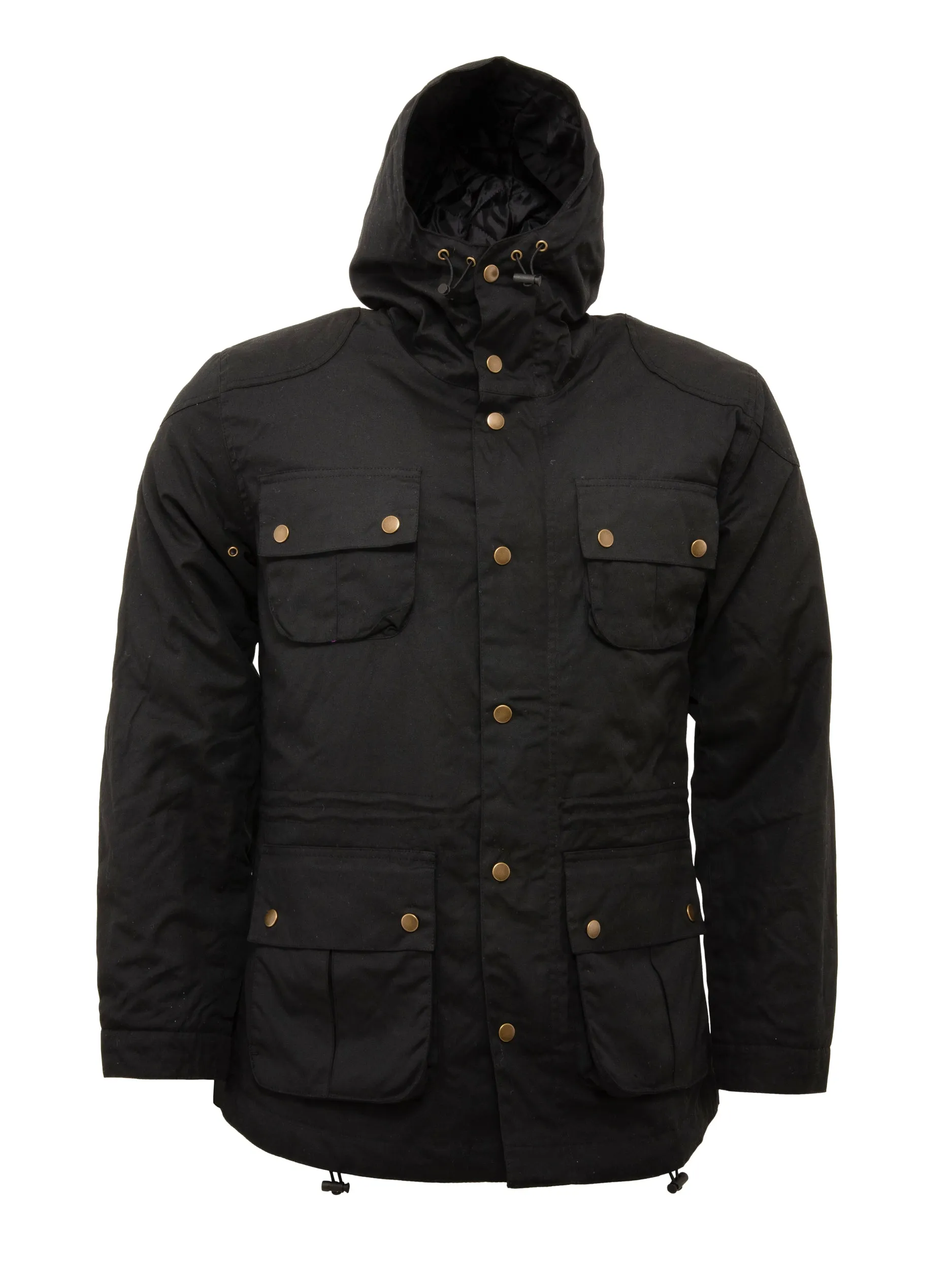 Vintage Parka Jacket -  Black