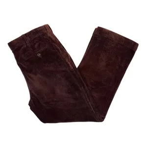 Vintage POLO RALPH LAUREN "Preston Pant" Brown Corduroy Cord Straight Leg Trousers