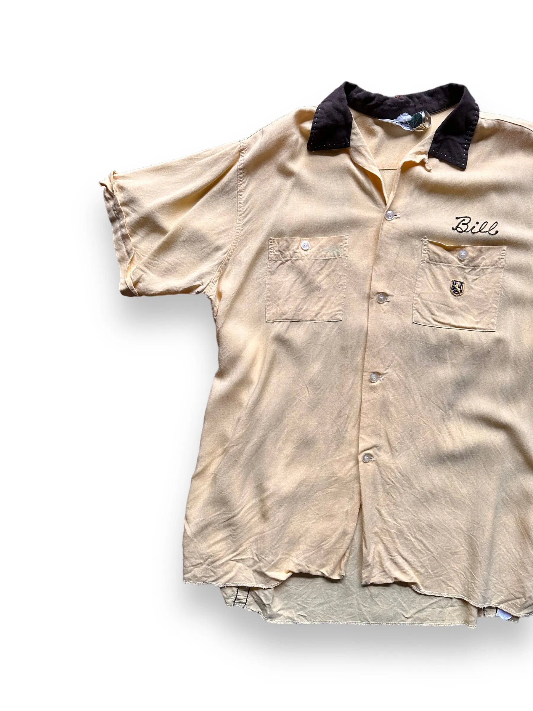 Vintage Power City Electric Company Rayon Bowling Shirt SZ L | Vintage Bowling Shirt Seattle | Barn Owl Vintage Seattle