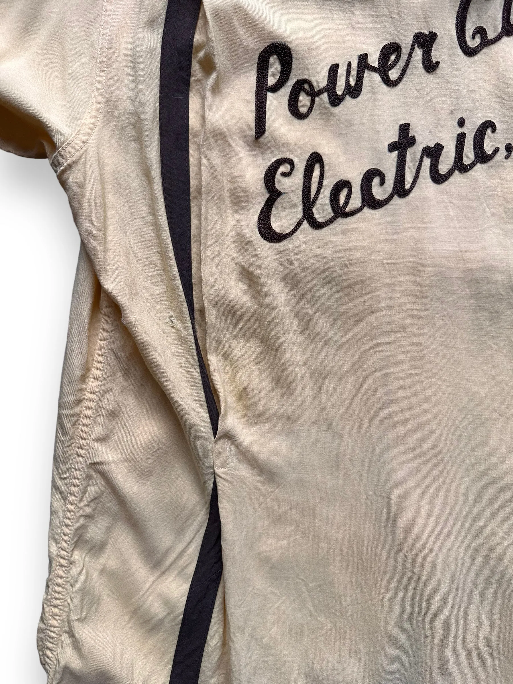 Vintage Power City Electric Company Rayon Bowling Shirt SZ L | Vintage Bowling Shirt Seattle | Barn Owl Vintage Seattle