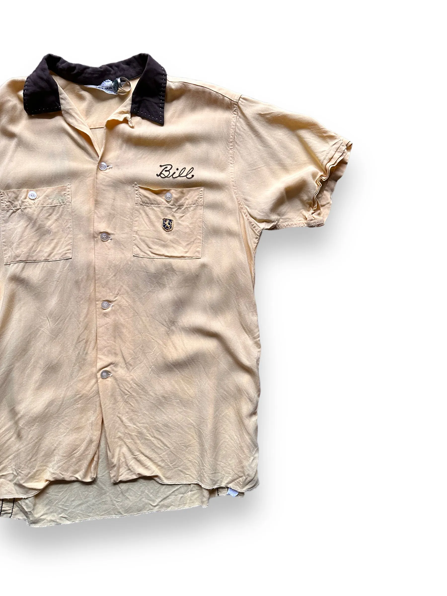 Vintage Power City Electric Company Rayon Bowling Shirt SZ L | Vintage Bowling Shirt Seattle | Barn Owl Vintage Seattle