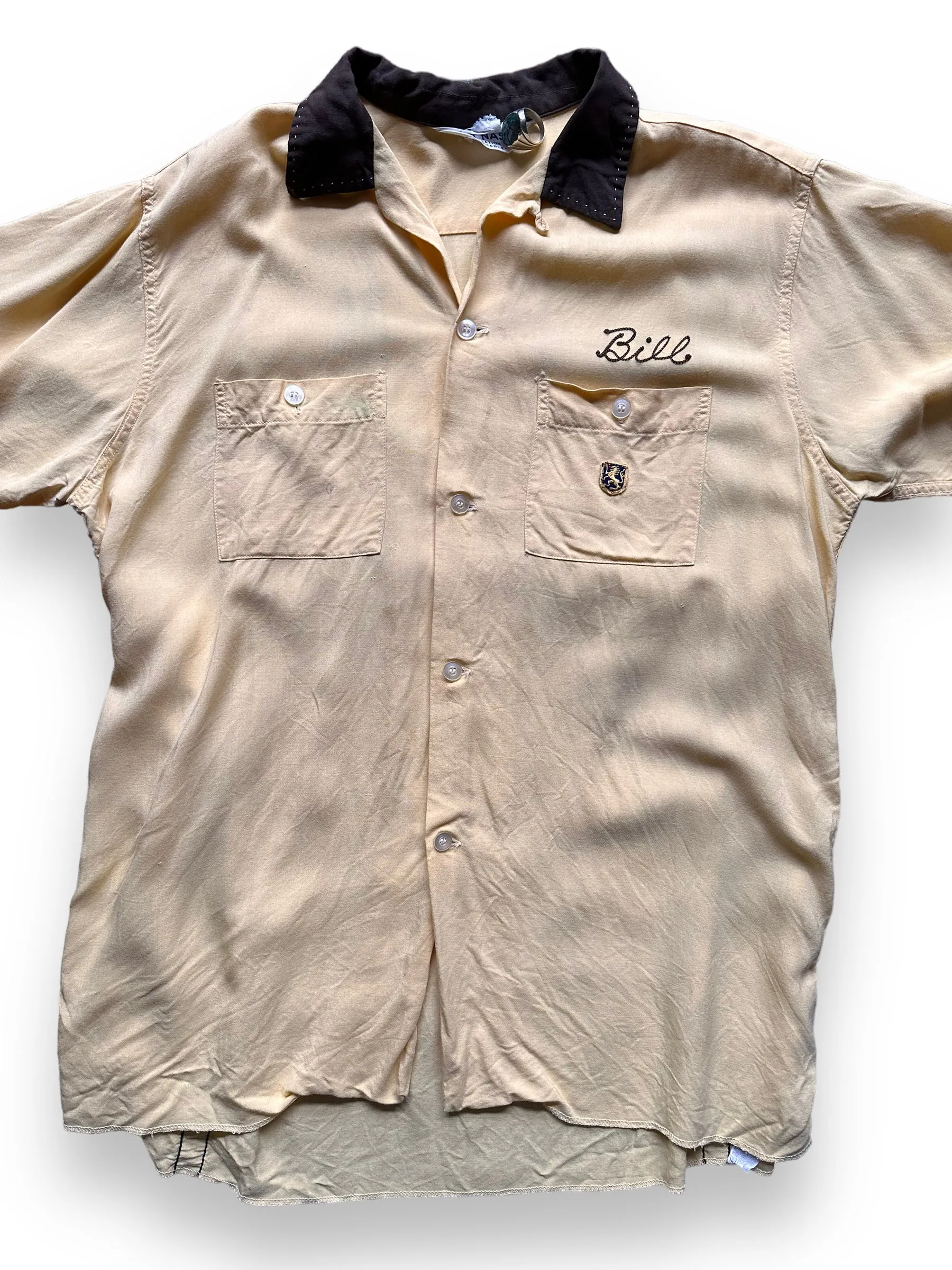 Vintage Power City Electric Company Rayon Bowling Shirt SZ L | Vintage Bowling Shirt Seattle | Barn Owl Vintage Seattle