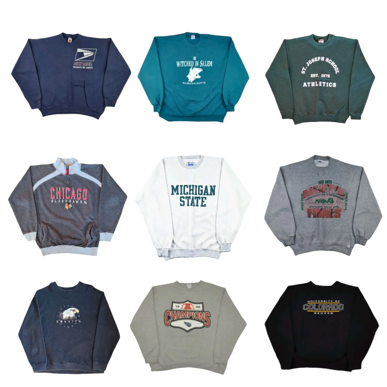 Vintage Premium 1990 Sweatshirts Bundle (40 pcs)