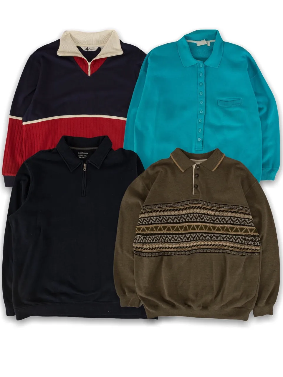 Vintage Quarter Zip/Button Sweatshirts (20 pcs)