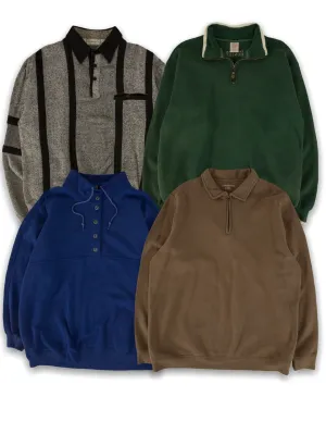 Vintage Quarter Zip/Button Sweatshirts (20 pcs)