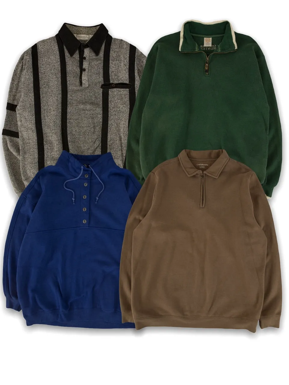 Vintage Quarter Zip/Button Sweatshirts (20 pcs)