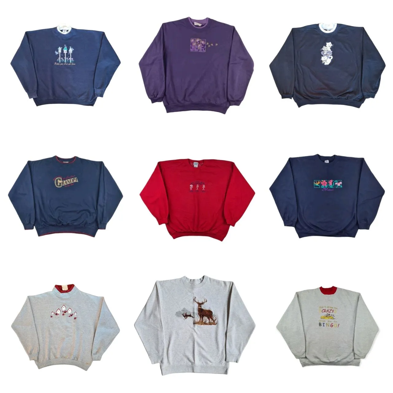 Vintage Retro 1980 Sweatshirts Bundle (40 pcs)