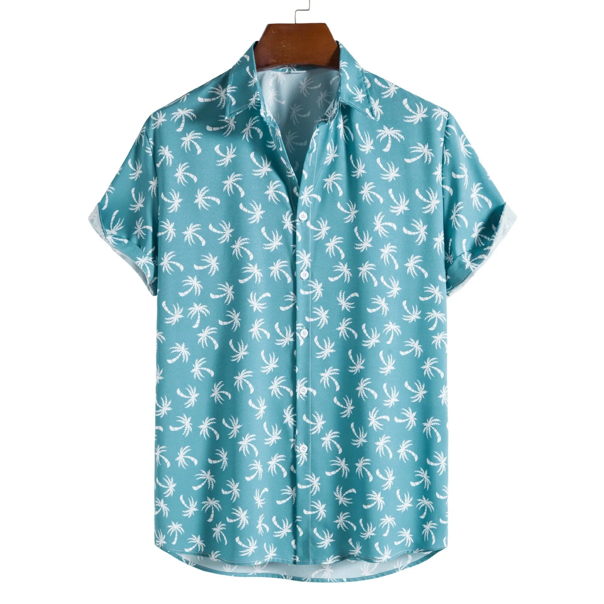 Vintage Short Sleeve Shirt Men Hawaiian Shirt Summer New Floral Print Beach Shirts Men Clothing Camisa Hawaiana Hombre XXL