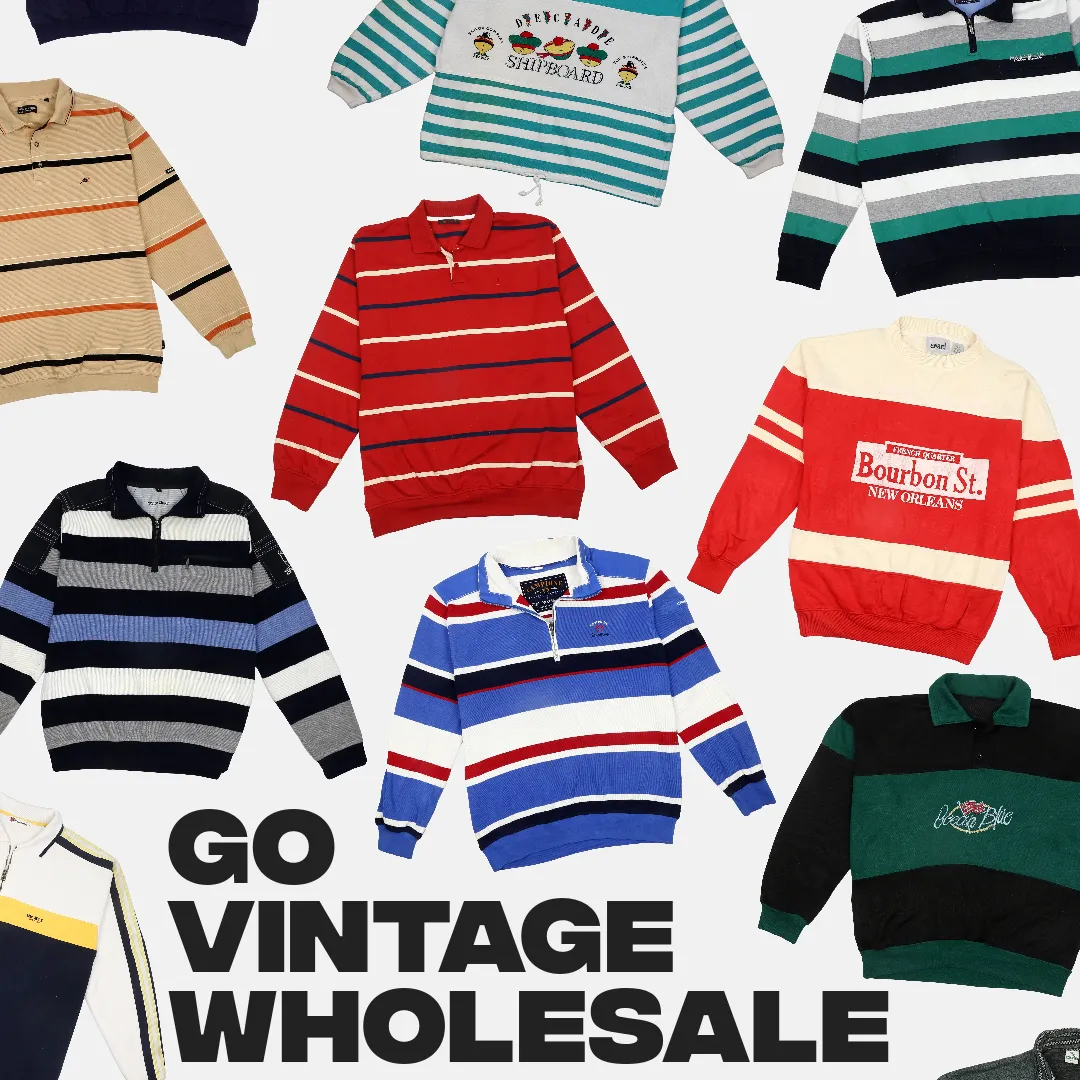 Vintage Striped Sweatshirts x 15