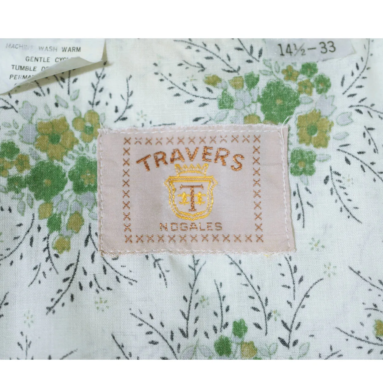 Vintage Western Shirt Travers Nogales AZ Size 14.5