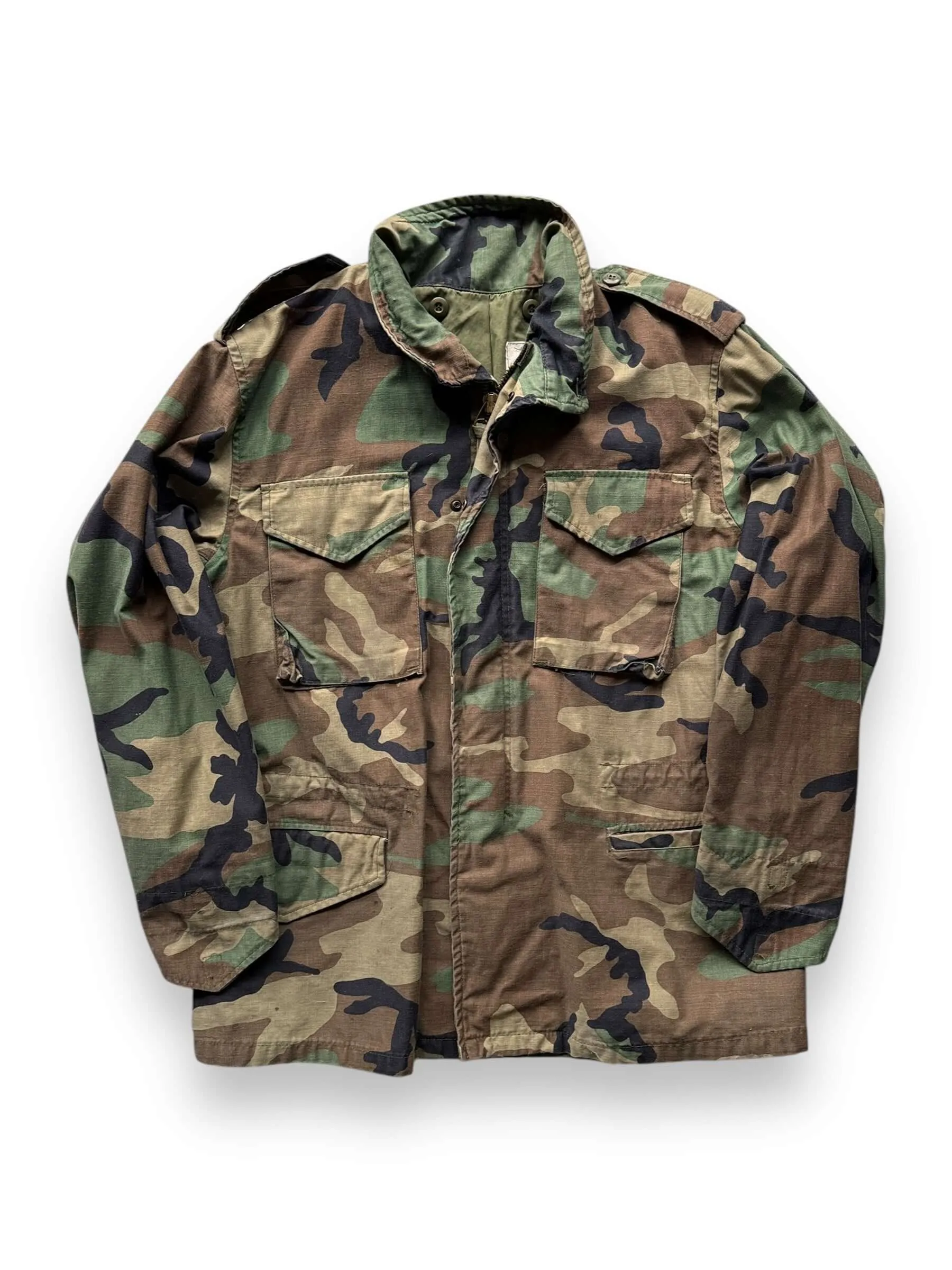Vintage Woodland Camo Field Jacket SZ L