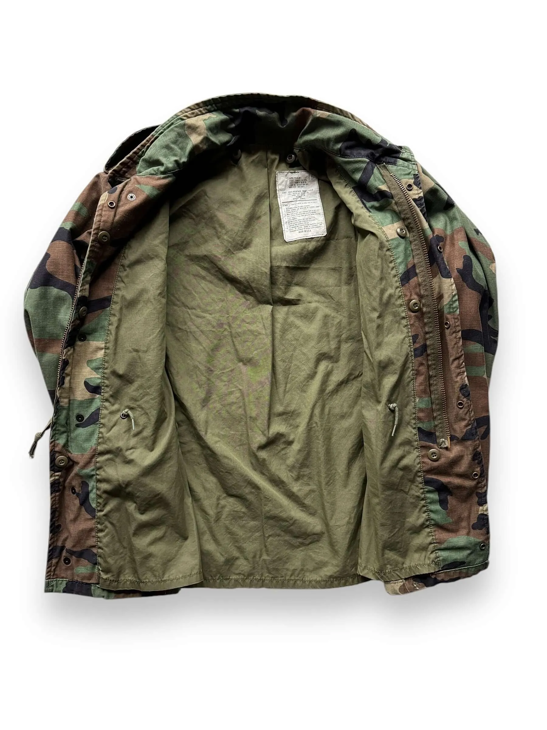 Vintage Woodland Camo Field Jacket SZ L