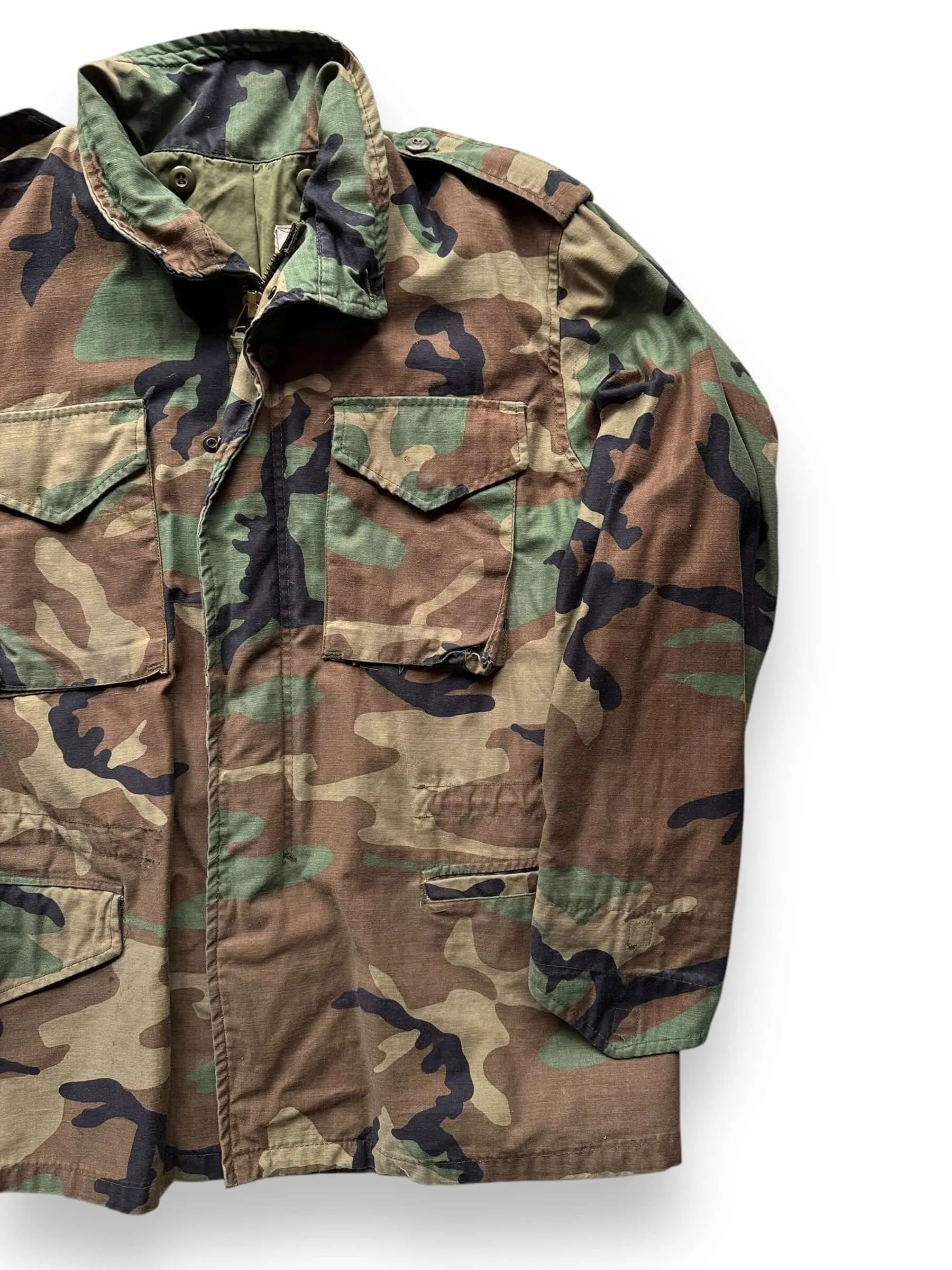Vintage Woodland Camo Field Jacket SZ L