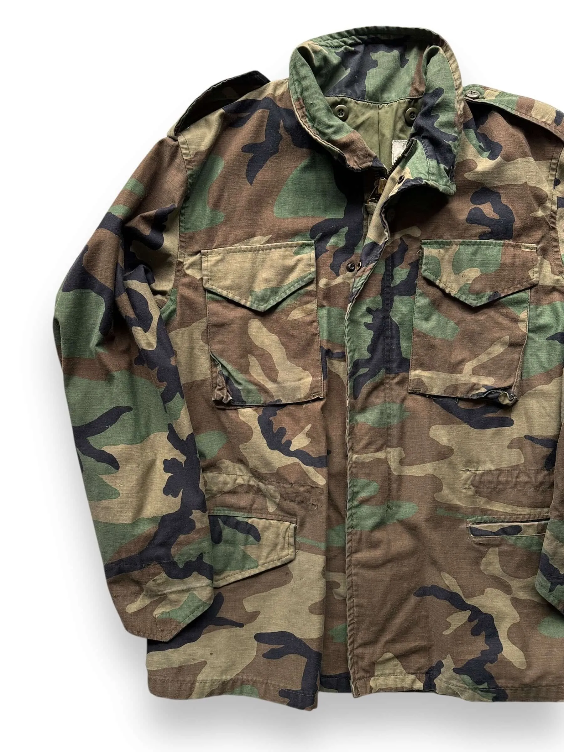 Vintage Woodland Camo Field Jacket SZ L