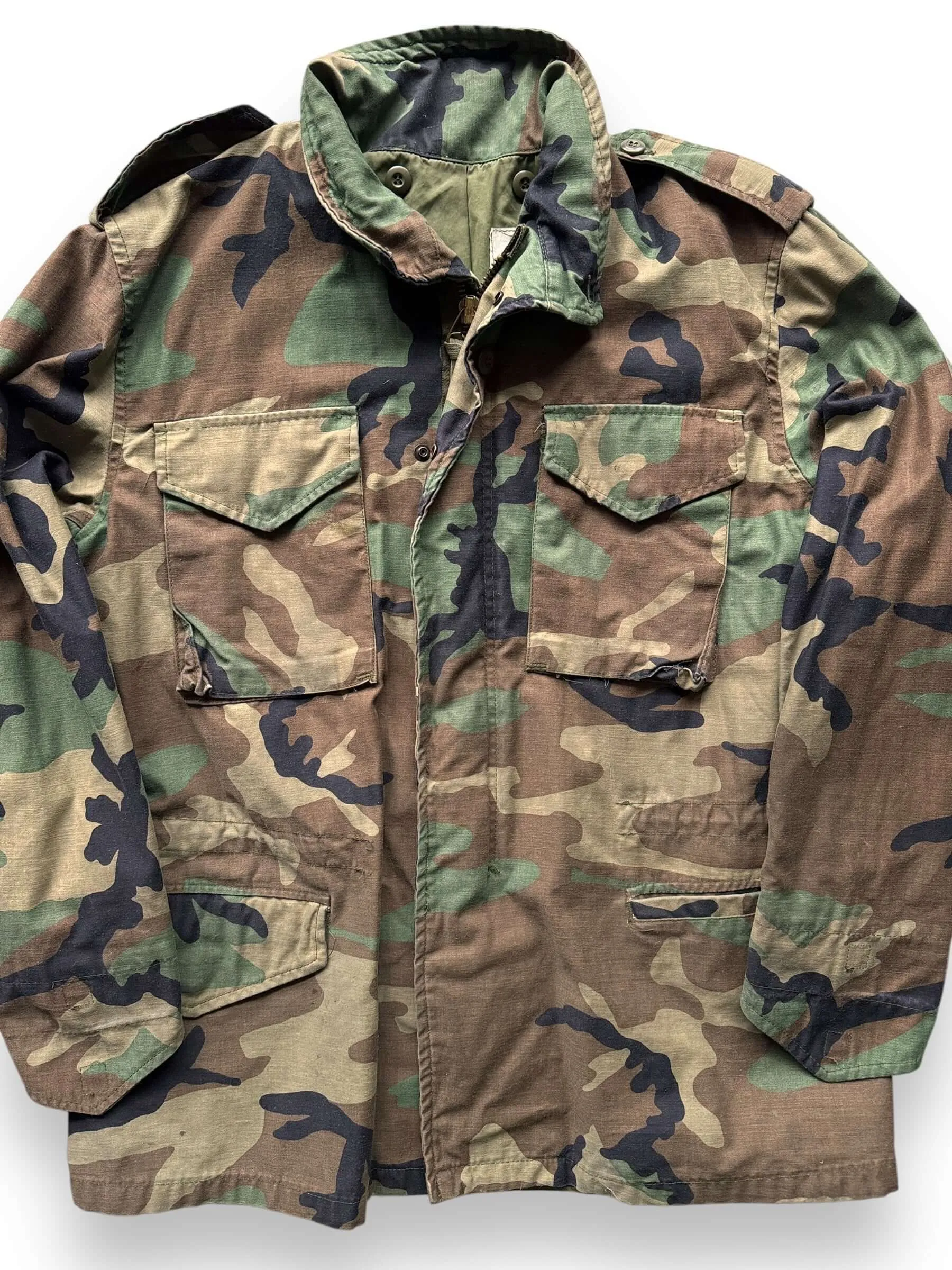 Vintage Woodland Camo Field Jacket SZ L