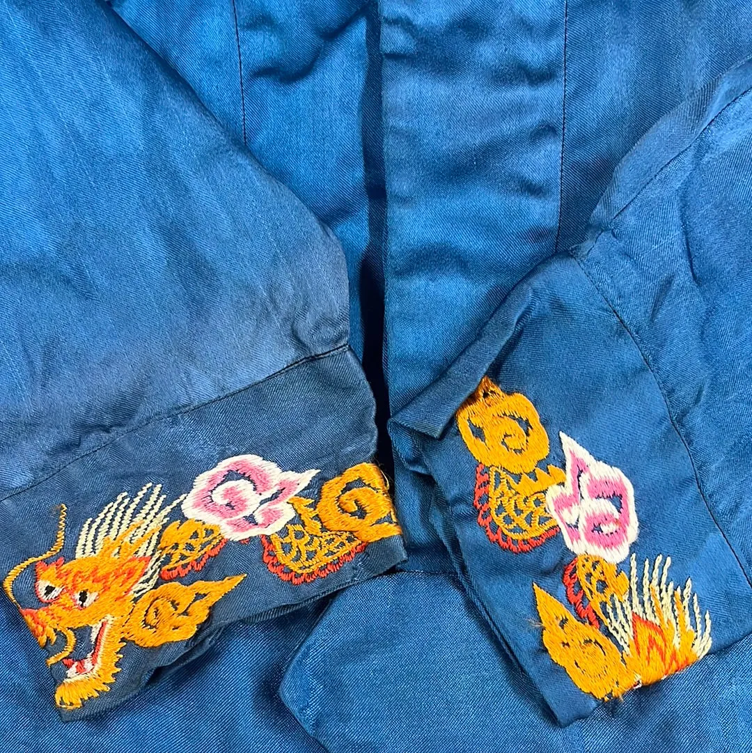 Vintage WWII Japanese Embroidered Silk "Souvenir" Tour Jacket