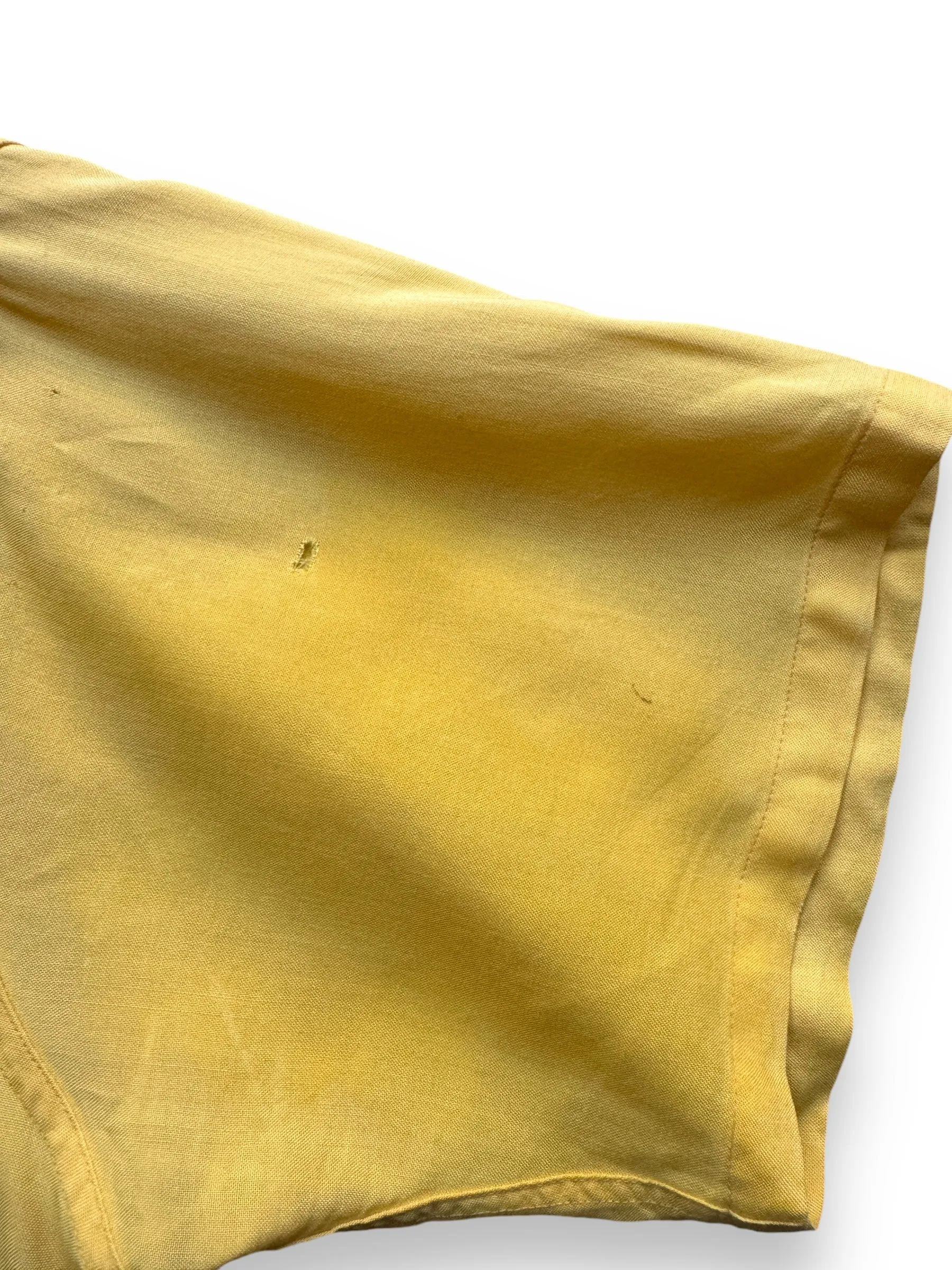 Vintage Yellow Rayon Montebello Bowling Shirt SZ L