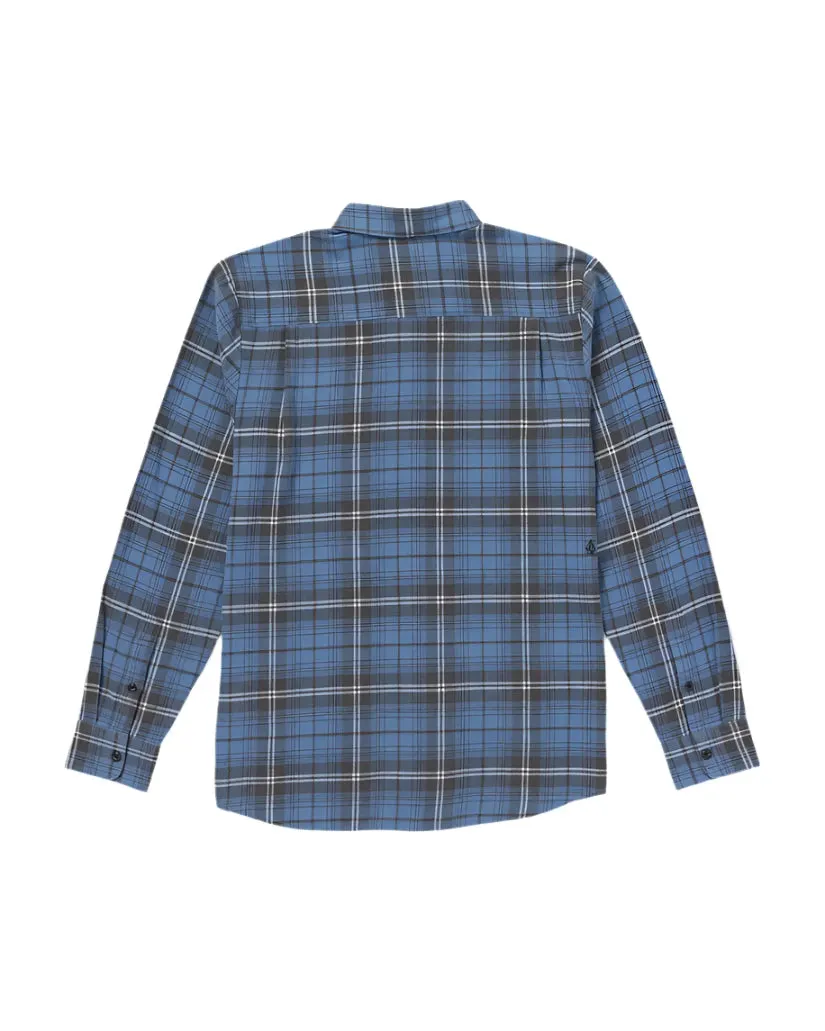 Volcom Caden Plaid Long Sleeve Shirt Blueberry