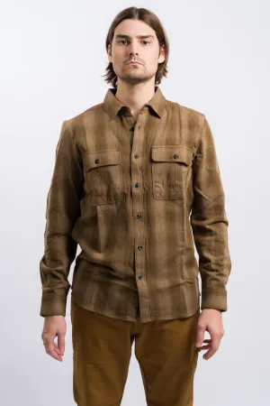 Volcom Shadowstone Long Sleeve Flannel Shirt - Dark Earth