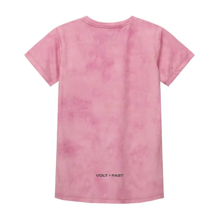 Volt and Fast Women's Bolt Running Jersey Tie Dye V1 Series - Pink