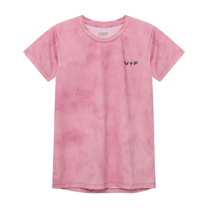 Volt and Fast Women's Bolt Running Jersey Tie Dye V1 Series - Pink