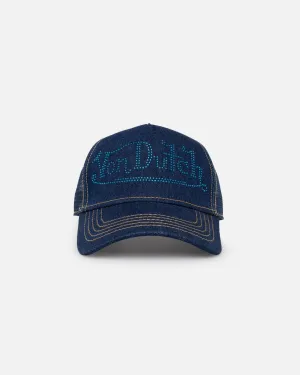 Von Dutch Denim And Stones Trucker Snapback Dark Blue