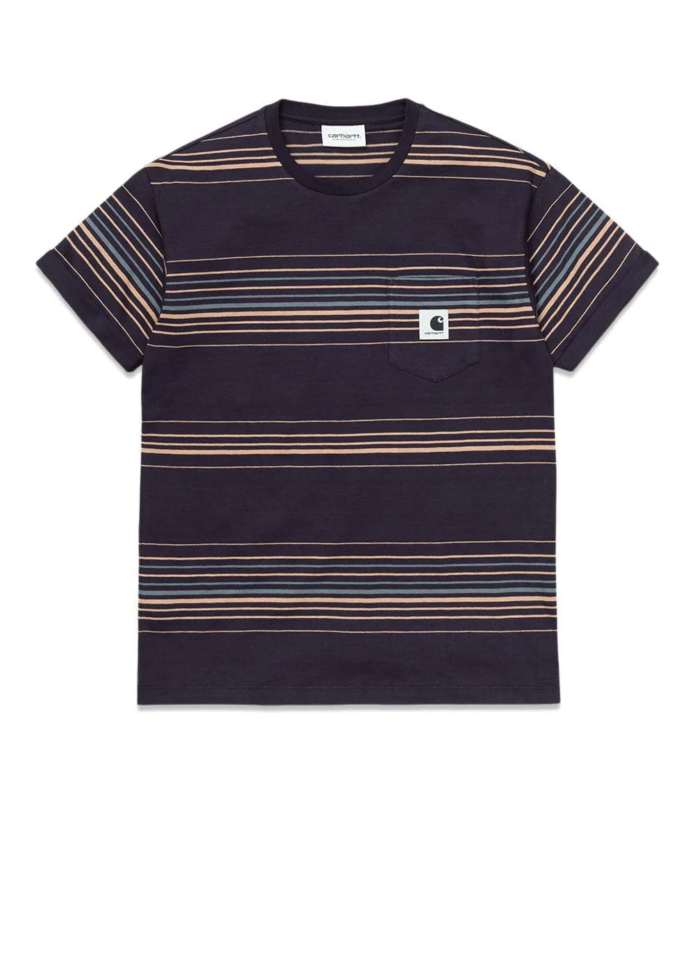 W' S/S Tori Pocket T-Shirt - Tori Stripe, Black