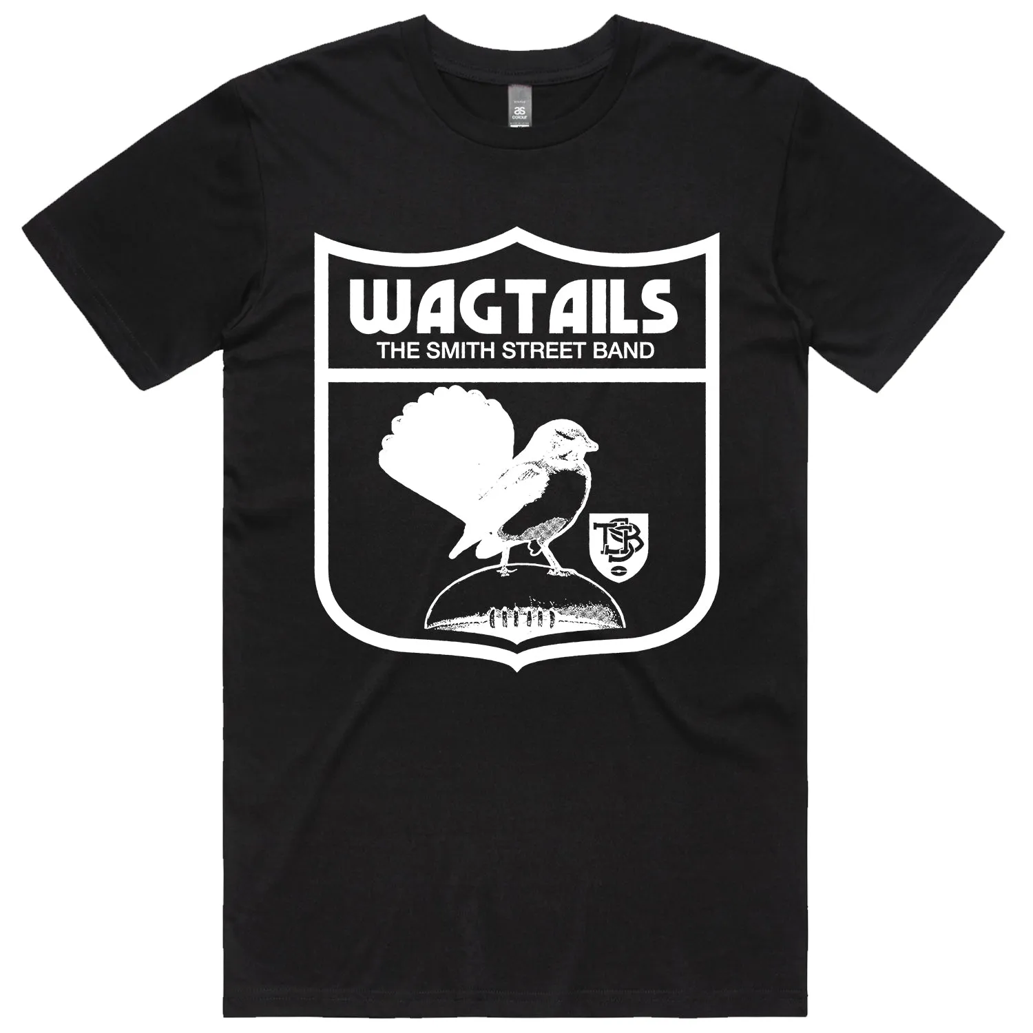 Wagtails Tee (Black w/ White Print)