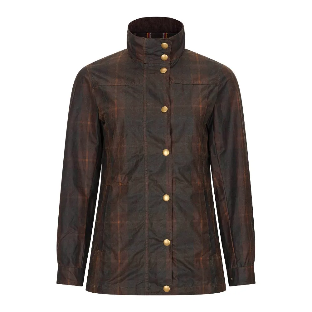 Walker & Hawkes Ladies Hunter Tartan Wax Jacket