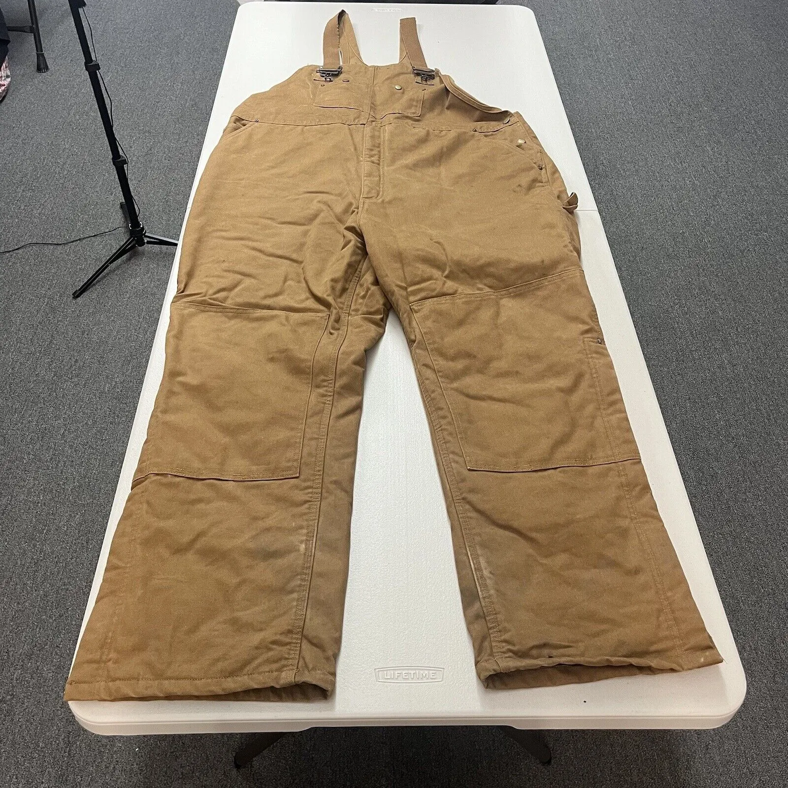 Walls Jacket And Work Overalls Set Men 2XL Brown Workwear Hooded Full Zip