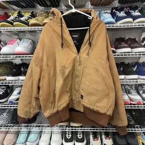 Walls Jacket And Work Overalls Set Men 2XL Brown Workwear Hooded Full Zip