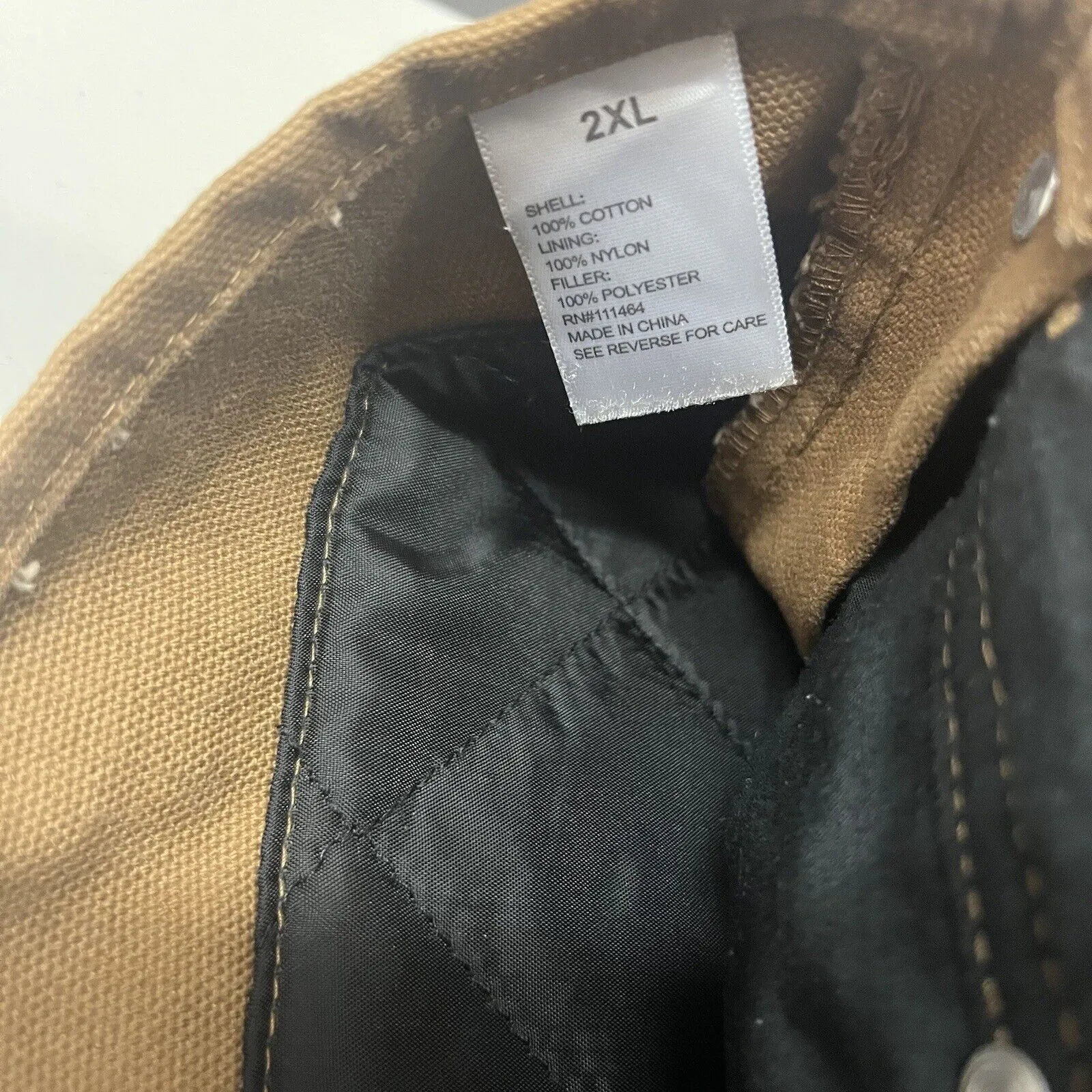 Walls Jacket And Work Overalls Set Men 2XL Brown Workwear Hooded Full Zip