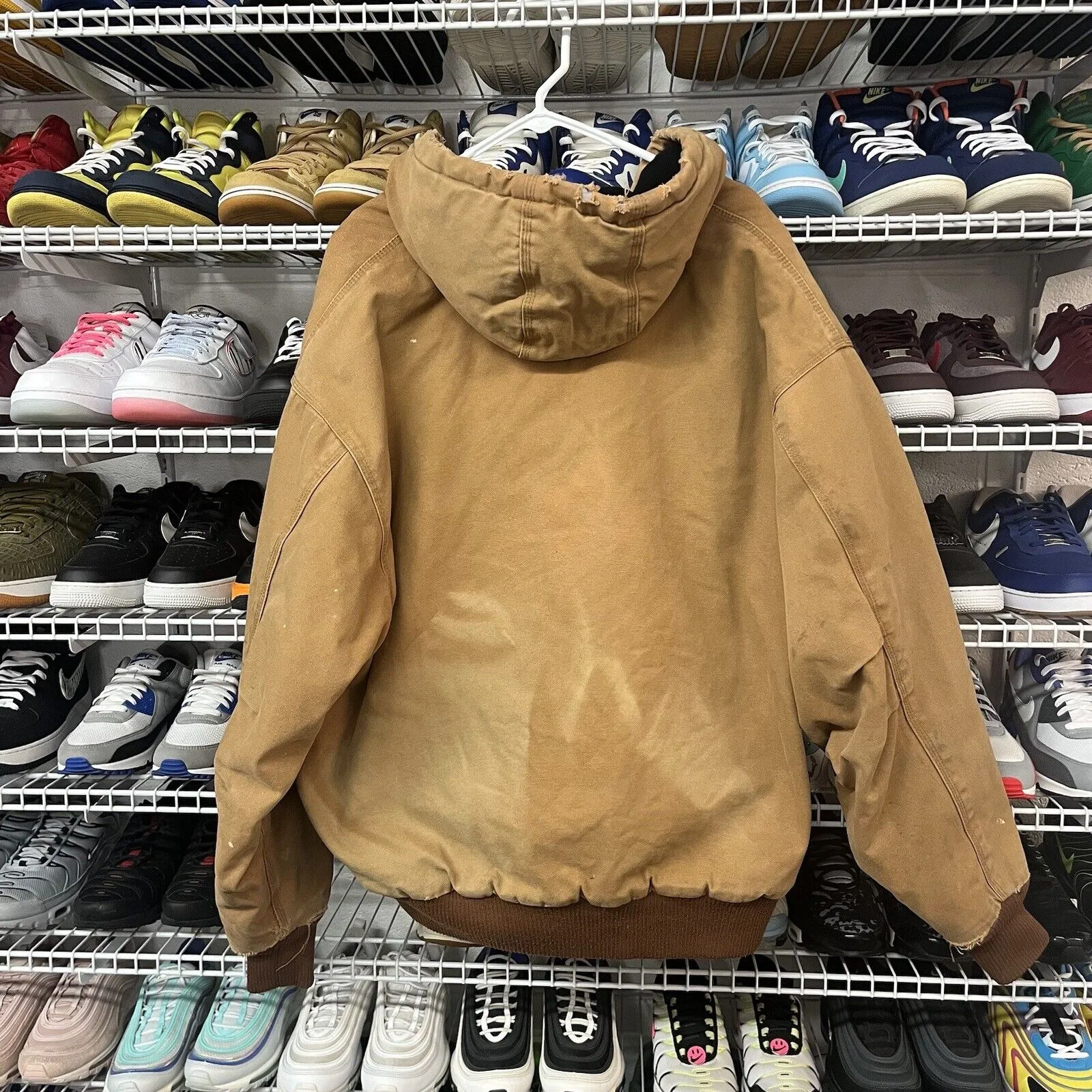 Walls Jacket And Work Overalls Set Men 2XL Brown Workwear Hooded Full Zip