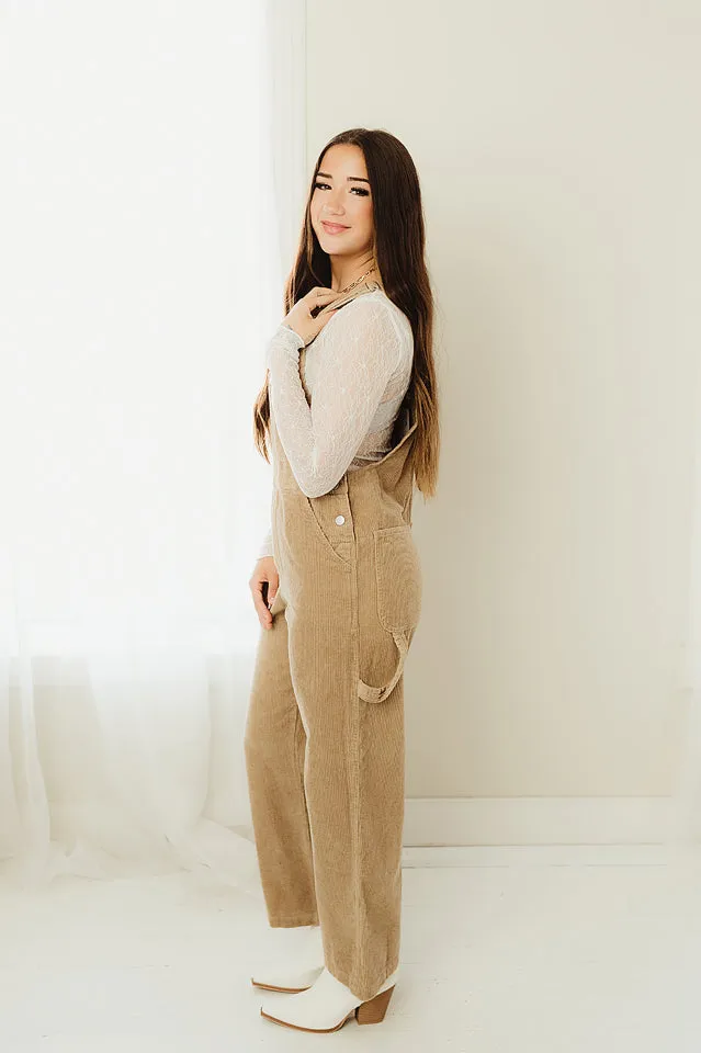 Washed Corduroy Overalls