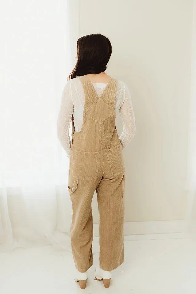 Washed Corduroy Overalls