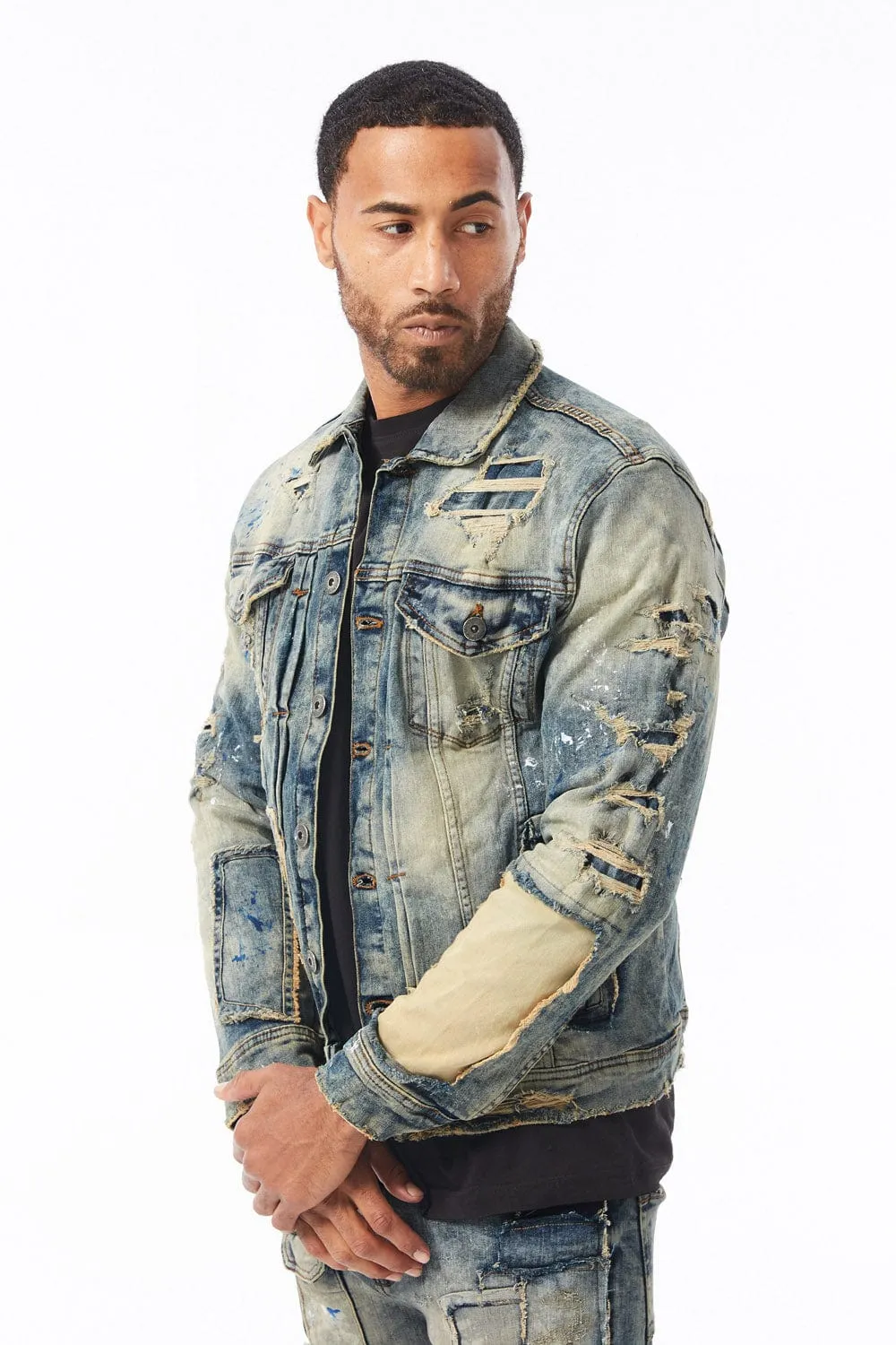 Washington Heights Denim Trucker Jacket (Desert Storm)