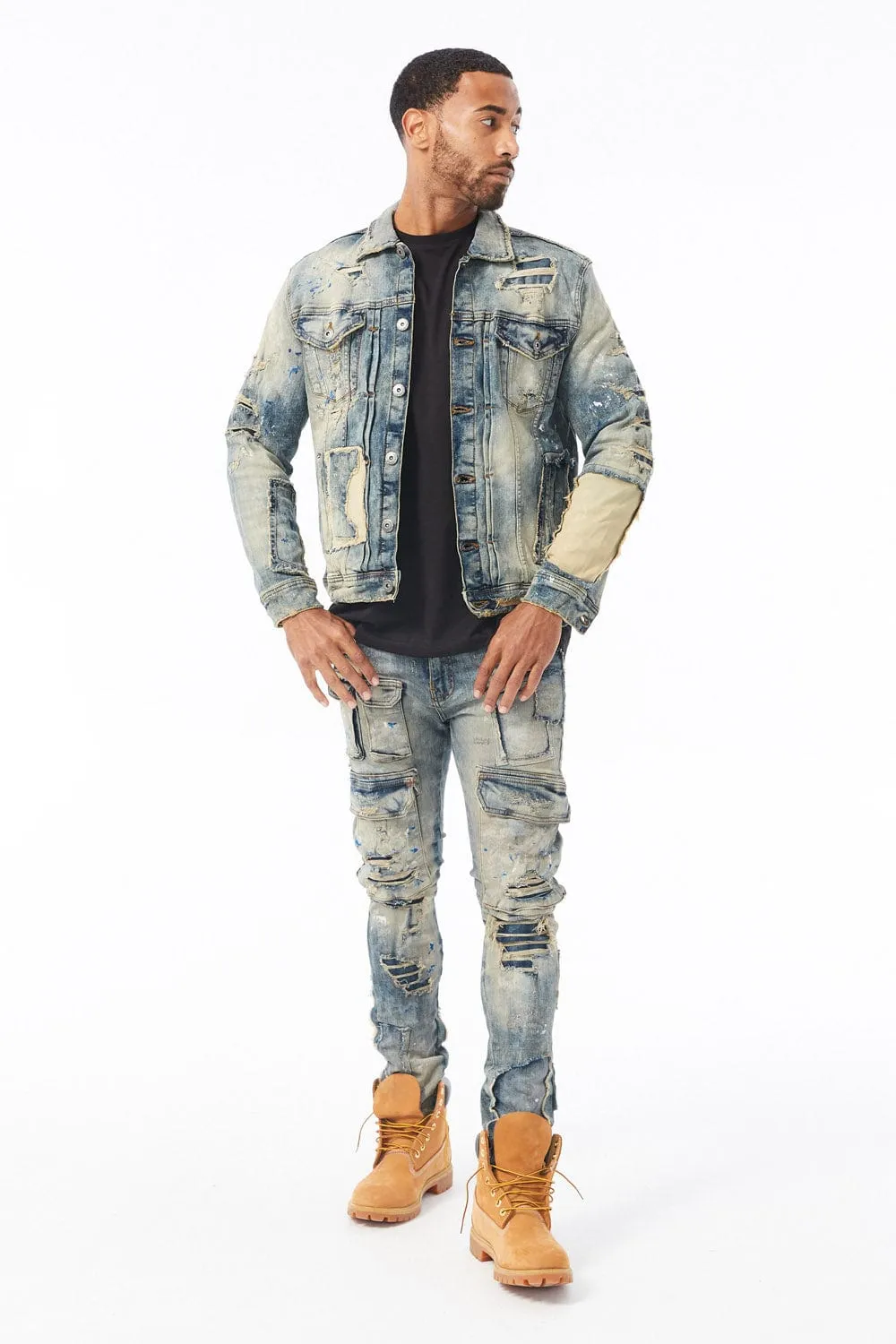 Washington Heights Denim Trucker Jacket (Desert Storm)