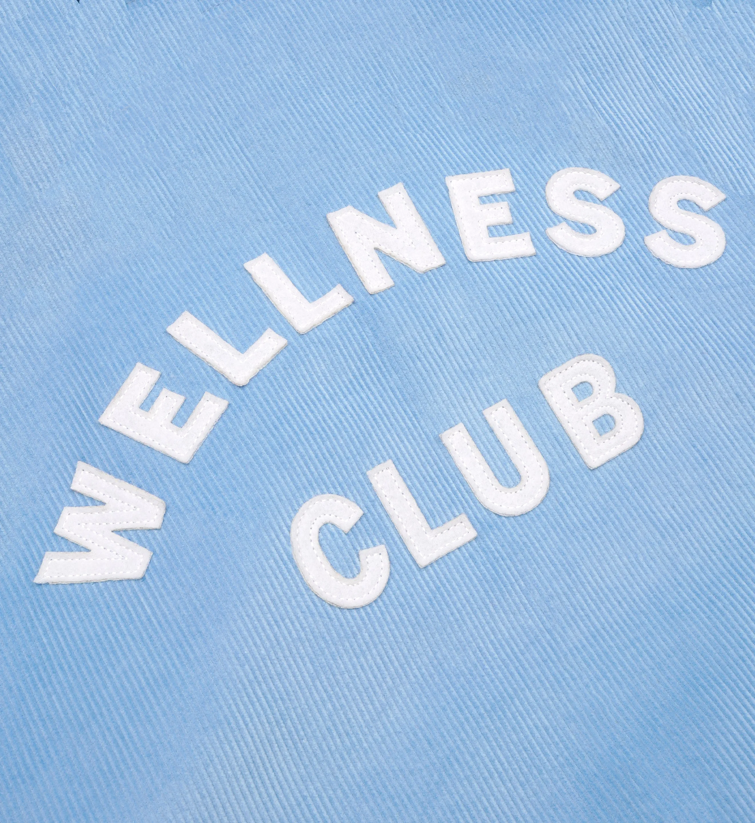 Wellness Club Corduroy Jacket - Baby Blue/White