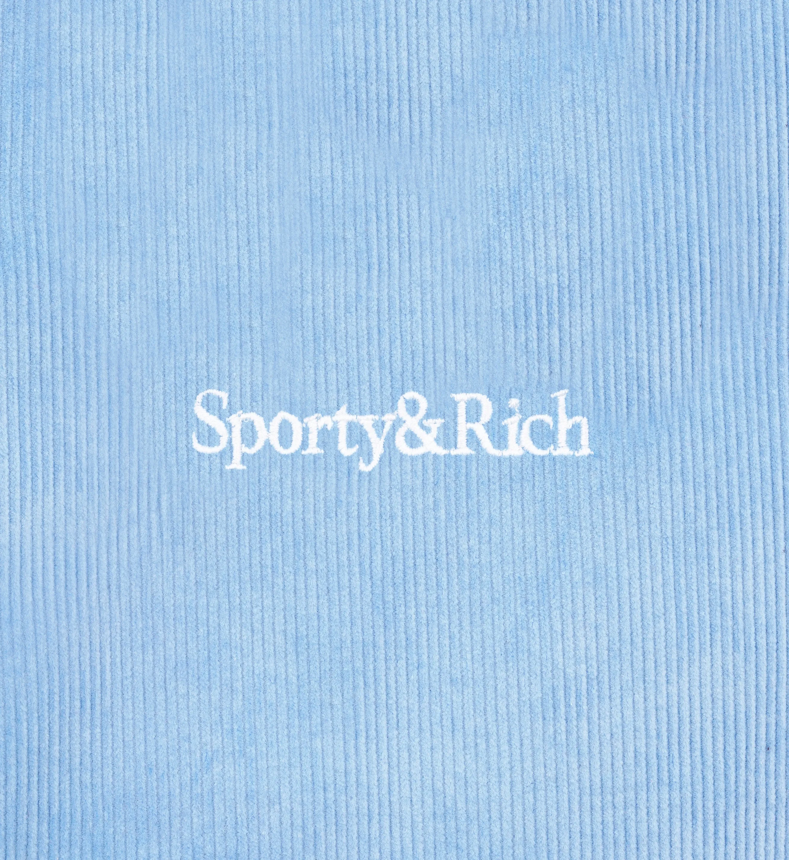 Wellness Club Corduroy Jacket - Baby Blue/White